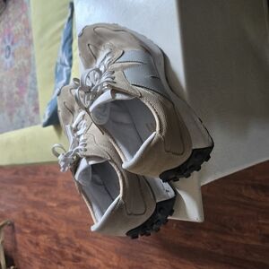 Beige and White Sneakers